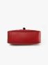 Quilted Shoulder Bag Buckle Decor PU Red