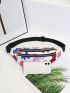 Graphic Fanny Pack Zip Front Waterproof