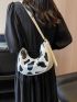 Cow Pattern Hobo Bag PU