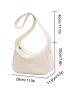 Button Detail Hobo Bag Fashion White