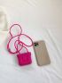 Mini Embossed Box Bag Neon Pink Funky