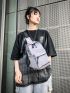 Mini Sling Bag Zip Front Casual