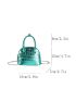 Mini Dome Bag Crocodile Embossed Metallic PU Funky