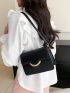 New Mini Black Flap Simple Women's Crossbody Bag