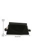 Minimalist Square Bag Small Flap Black