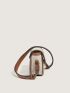 Metal Decor Saddle Bag Contrast Binding Flap