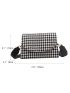 Mini Square Bag Houndstooth Pattern Flap PU