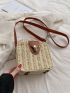 Mini Straw Bag Push Lock Vacation