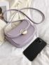 Minimalist Saddle Bag Small Flap Purple