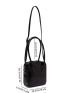 Black Square Bag Minimalist PU