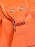 Studded Detail Hobo Bag PU Neon Orange Funky