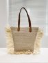 Fringe Decor Straw Bag Vacation