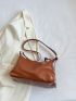 Brown Hobo Bag PU With Bag Charm