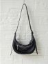 Genuine Leather 2023 New Spring Half-moon Soft Crossbody Women Bag