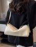 PU Hobo Bag Minimalist White