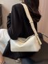 PU Hobo Bag Minimalist White