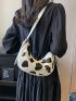 Cow Pattern Hobo Bag PU