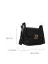 Mini Flap Square Bag Geometric Embossed Turn Lock