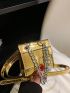 Mini Square Bag Metallic PU Chain Funky