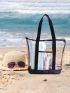 Large Capacity Beach Bag PVC Waterproof For Beach, Clear Bag