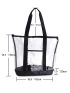 Large Capacity Beach Bag PVC Waterproof For Beach, Clear Bag