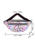 Butterfly Pattern Fanny Pack PU Waterproof