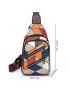 Colorblock Sling Bag Mini Adjustable Strap