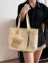 Medium Shopper Bag Pocket & Chain Decor