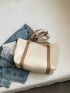 Two Tone Shopper Bag Casual