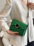 Mini Square Bag Crocodile Embossed Flap PU