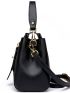 Quilted Bucket Bag Twist Lock PU