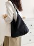 Minimalist Hobo Bag Nylon Black