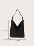 Minimalist Hobo Bag Nylon Black