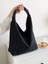 Minimalist Hobo Bag Nylon Black