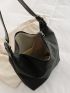 Minimalist Hobo Bag Nylon Black