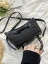 Small Novelty Bag Fashionable Crocodile Embossed Top Handle Flap PU