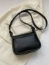 Mini Flap Square Bag Geometric Embossed Turn Lock