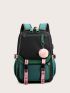 Large School Bag For Teenage Girls USB Port Canvas Schoolbag Student Book Bag Fashion Black Pink Teen School Backpack