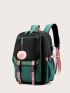 Large School Bag For Teenage Girls USB Port Canvas Schoolbag Student Book Bag Fashion Black Pink Teen School Backpack