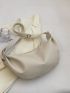 Large Hobo Bag Casual Litchi Embossed Adjustable Strap PU