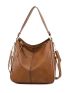 Stitch Detail Hobo Bag PU Vintage