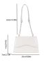 Minimalist Square Bag Flap White Small