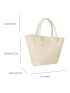 Medium Bucket Bag Double Handle Minimalist Solid Color