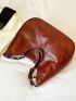 Large Capacity Hobo Bag Vintage Design