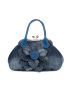 Women Vintage Roses Flowers Shoulder Bag Handbag Girl Denim Messenger Bags