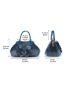 Women Vintage Roses Flowers Shoulder Bag Handbag Girl Denim Messenger Bags