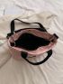 Quilted Top Handle Bag Small Double Handle Pink