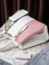 4pcs Bag Set Colorblock Shoulder Tote Bag Double Handle Fashion Style, Best Work Bag For Women