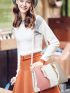 4pcs Bag Set Colorblock Shoulder Tote Bag Double Handle Fashion Style, Best Work Bag For Women