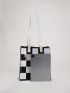 Medium Square Bag Plaid Pattern Double Handle